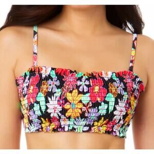 SALT COVE JUNIORS SZ MEDIUM BIKINI TOP PENNY LANE SMOCKED CONVERTIBLE MULTI NEW!